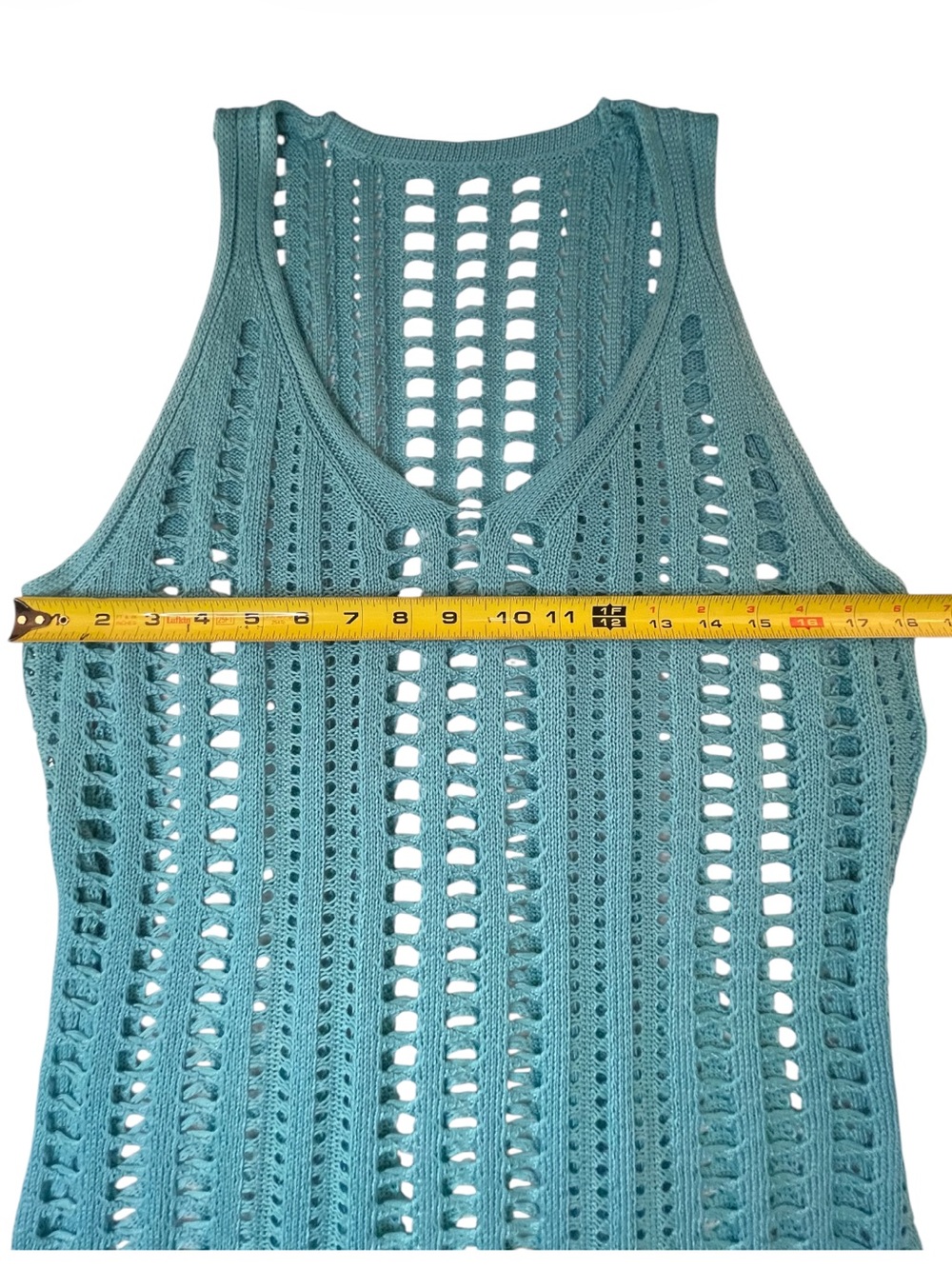 LAKESIDE TEAL MINI CROCHET BEACH COVER UP CROCHET DRESS
Women’s size XL - Picture 4 of 6